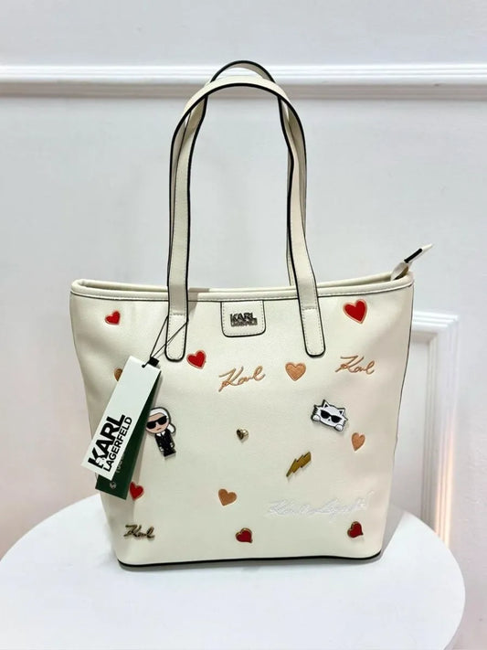 BOLSO CON PINES BLANCO
