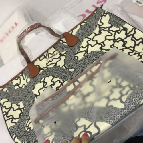 BOLSO TOUS ESTAMPADO NEGRO/BLANCO