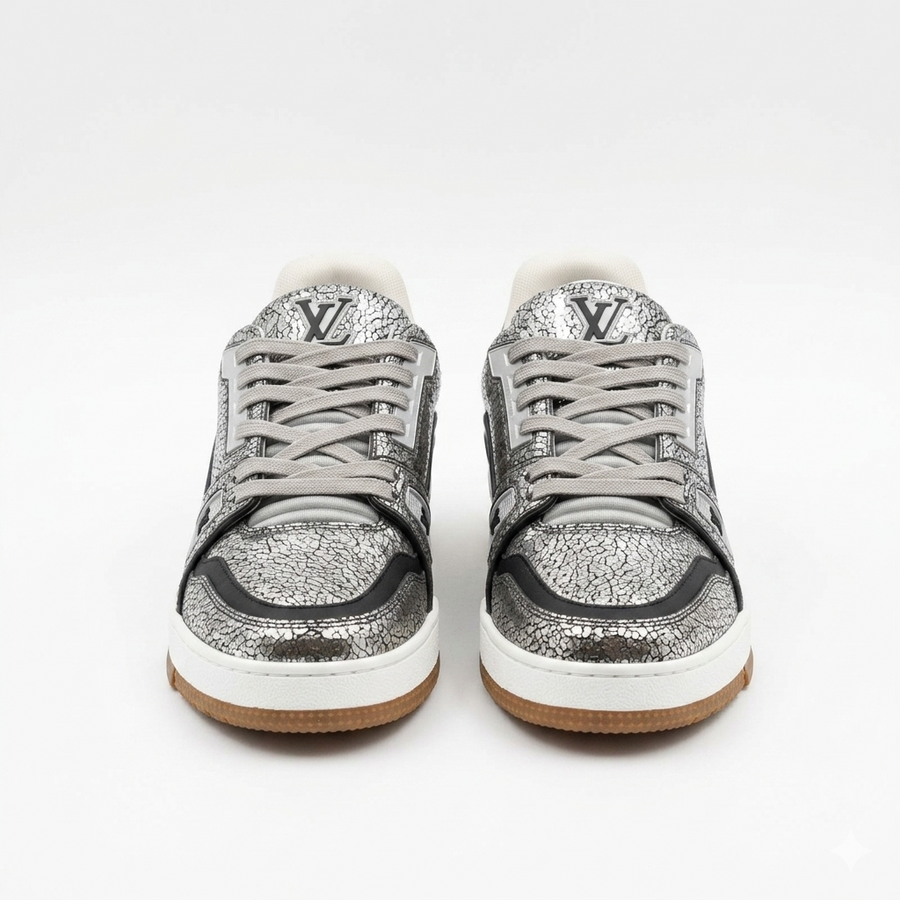 Tenis Lv Sneaker Plateado