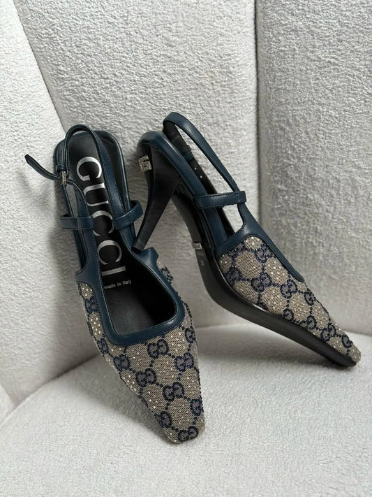 STILETTO SLINGBACK AZUL